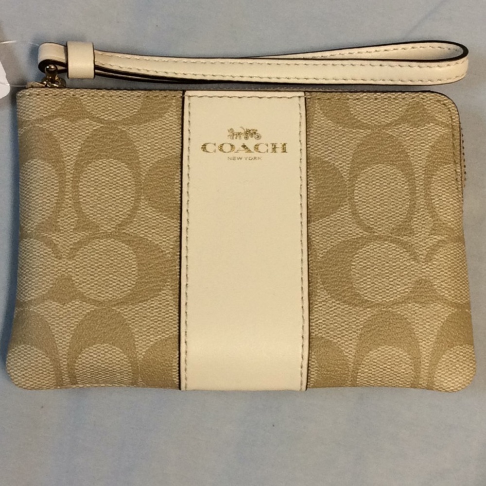Coach Signature Wristlet NWT